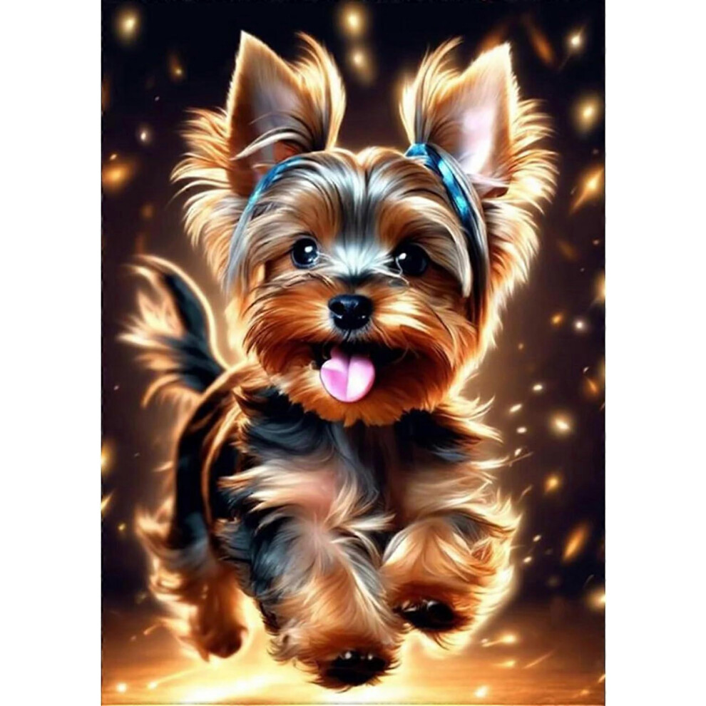 (As show, One size) 5D Diamond Painting Loyal Dog 30x40cm (Style 14)
