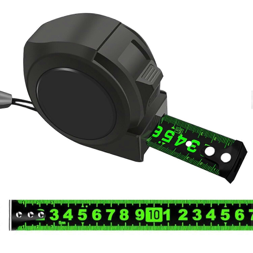 (As show, One size) Tape Measure, 10M Fluorescent Steel Retractable Tape Professional Measuring Tape Self-Locking Measuring Tape for Home, Industry