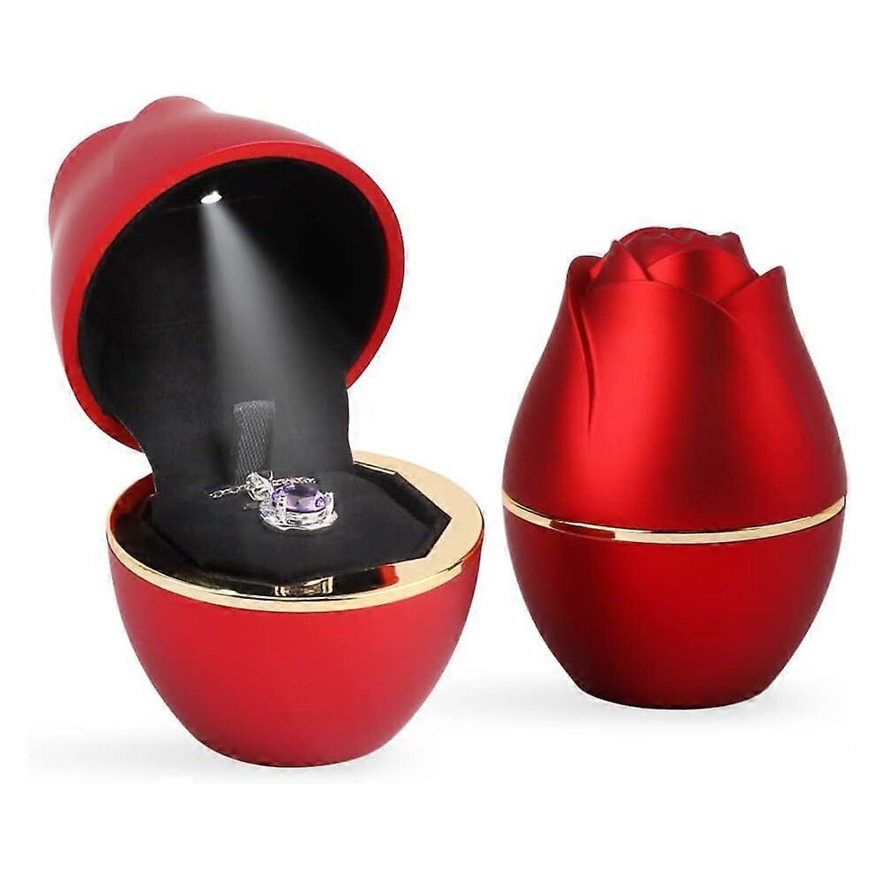 (As show, One size) Light LED Pendant Boxes Jewelry Box Pendant Box Necklace Gift Boxes Jewelry Display Organizer Case led Jewelry Gift Box