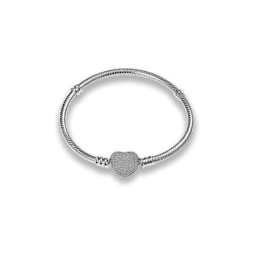 (As show, One size) 1 Bracelet for Women Pandora charms with Silver Heart Clasp, Women's Jewelry Christmas Gifts for Women Birthday Mother's Day