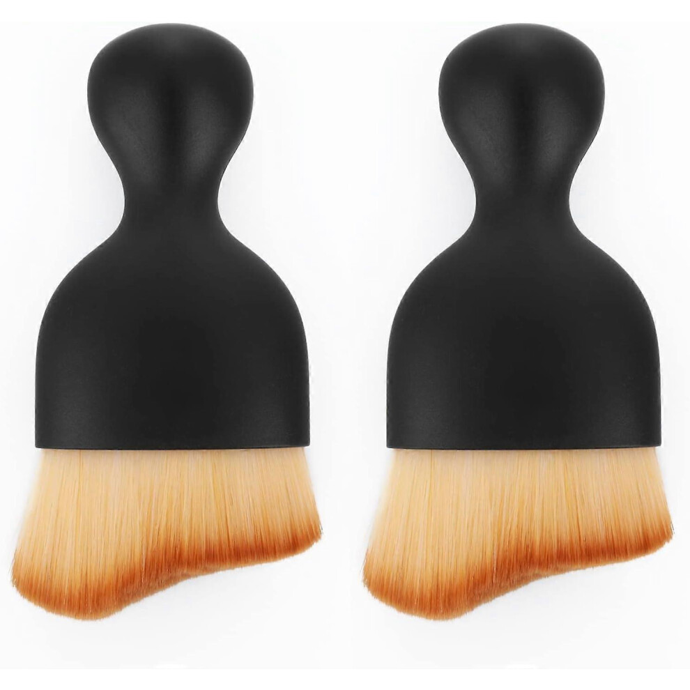 (As show, One size) 2pcs Car Cleaning Brushes, Auto Detailing Brush, Car Auto Detailing Brush for Engine/Dashboard/Air Vents/Interior