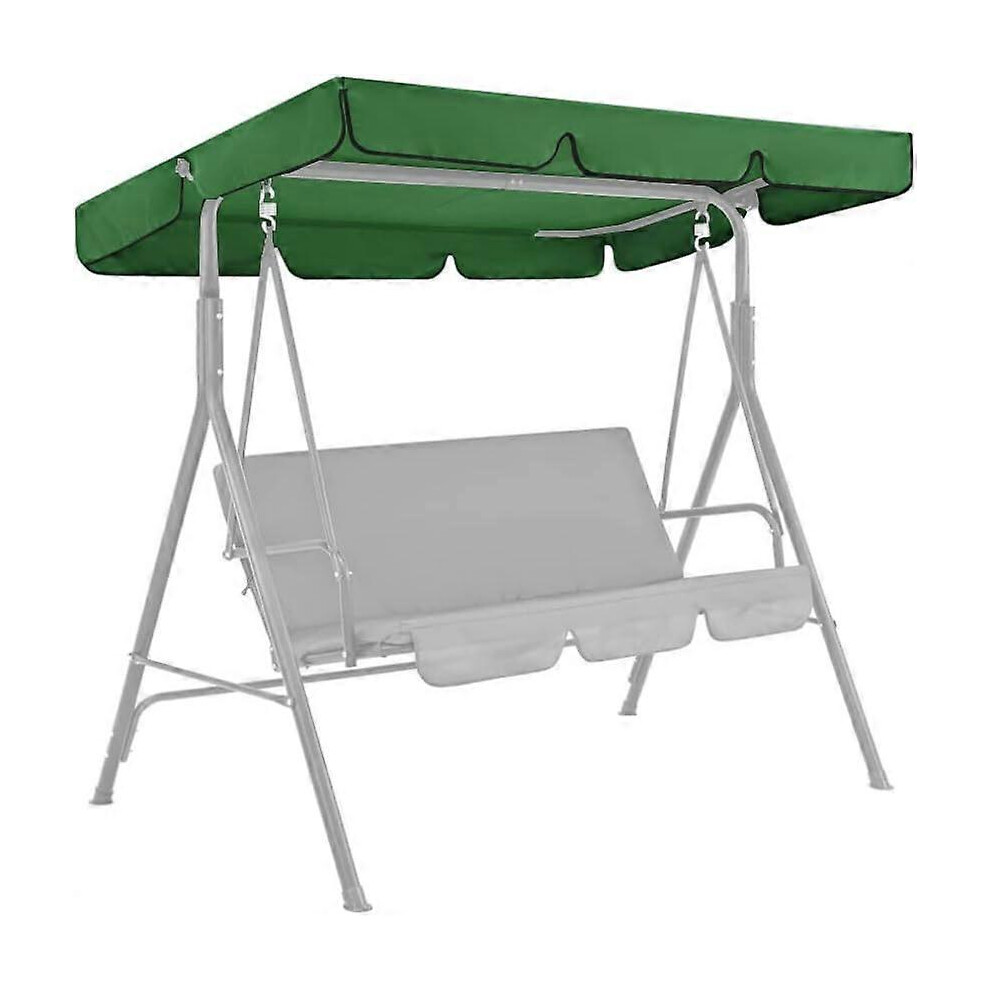 (As show, One size) (Green,M) Swing Cover, Outdoor Garden Swing Covers, Outdoor Waterproof Canopy, Rocking Sun Shade with 3 Seats