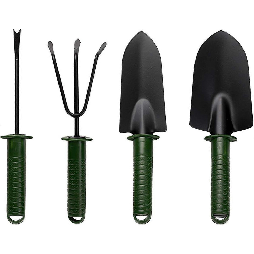 (As show, One size) 4 Pieces Miniature Gardening Tools, Garden Tools with Hand Trowel Transplanting Trowel Weeder Rake, Succulent Tool Set, Mini Garde