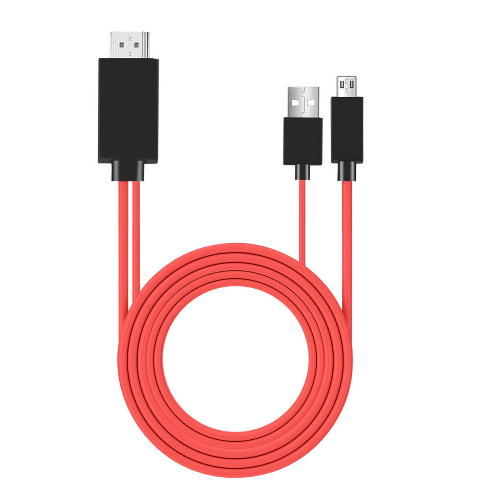 Cable Conversor Micro-Usb A Adaptador De 1,9 M (11 Pines, Rojo)-image