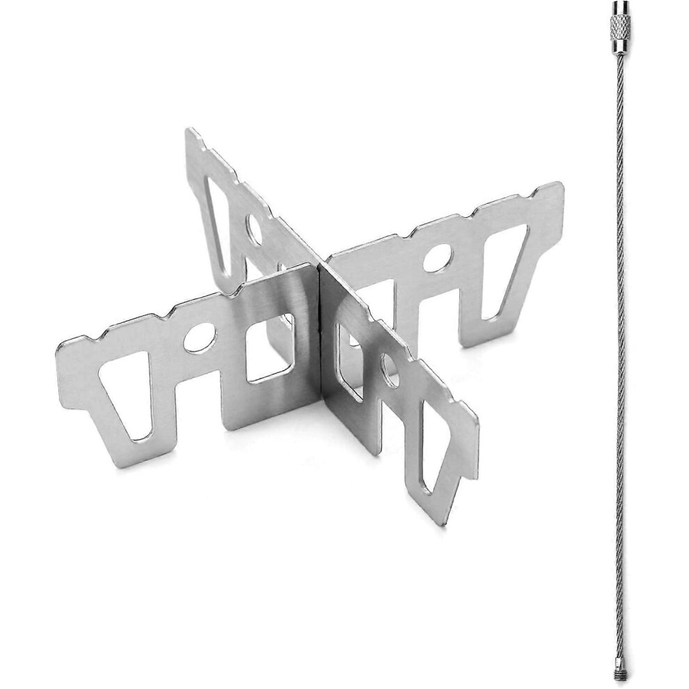 (As show, One size) 1pcs Alcohol Stove Cross Stand, Stainless Steel Cross Stand, Suitable for Camping, Hiking