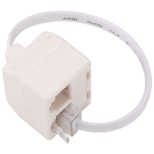 2 stücke 6P4C RJ11 Dual Buchse auf Stecker Telefon Kabel Splitter Adapter