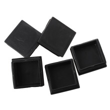 5 peças de tampas de extremidade quadradas de plástico para tubos de 50 mm x 50 mm