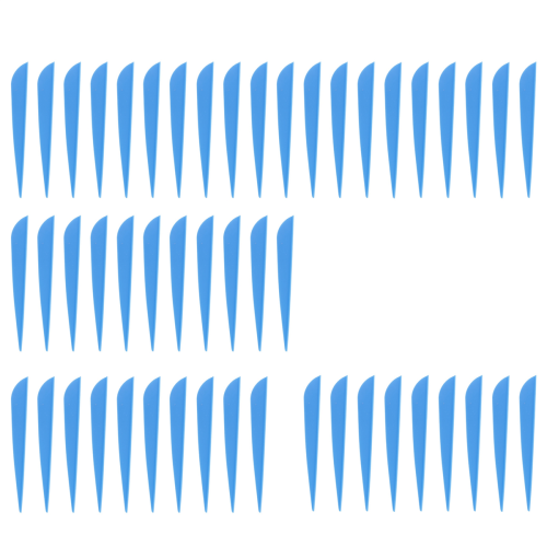 Pacote com 50 palhetas de plástico para flechas Arrows Vanes de 4 polegadas (azul) 1