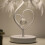 Modern Feather Bedside Table Lamp with Metal Base 4