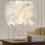 Modern Feather Bedside Table Lamp with Metal Base 1