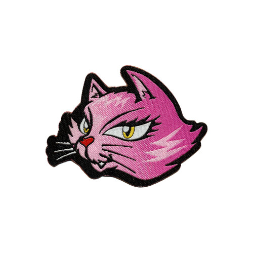 Rosa Kätzchen Kleber Patch für Textilien