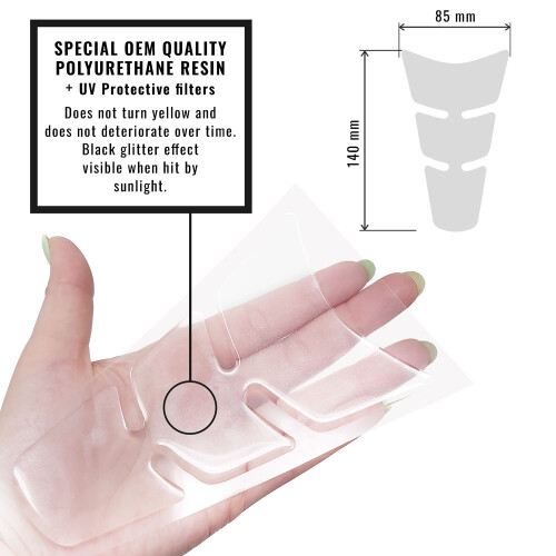 Paraserbatoio Tank Pad Sticker 3D Slim Mini Super Transparent Glitter 1