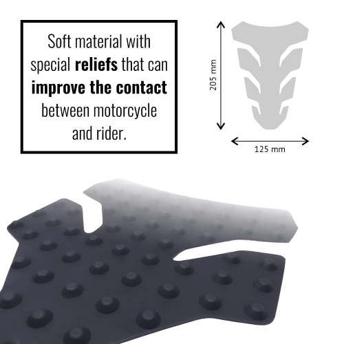 Protech Anti-Rutsch-Motorrad-Tank-Schutz, schwarz 1