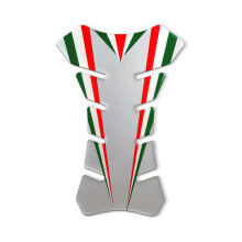 Paraserbatoio Tank Pad 3D-Aufkleber für Moto Graphic Silber Trikolore Italien