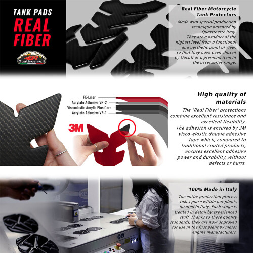 Paraserbatoio Tank Pad 3D Carbon Full Real Fiber 2