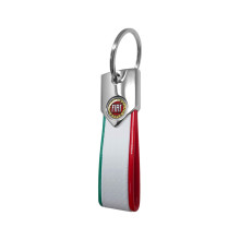 Fiat Schlüsselanhänger, Carbon Tricolore mit Fiat Vintage Logo