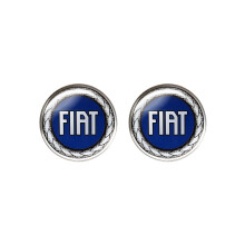 Aufkleber Fiat 3D Offizielles Logo Blau 12 mm, 2 Stück
