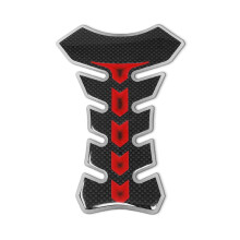 Paraserbatoio Tank Pad 3D Farbe Grau-Rot Carbon