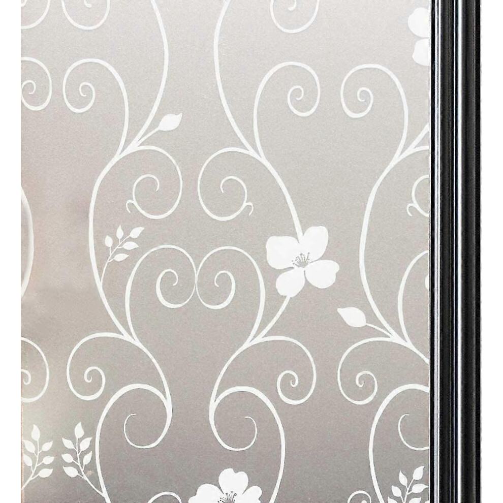 (As show, One size) (45x400cmAdhesive Anti-Peek Window Film for Privacy Glass Electrostatic Window Film Opaque Glazing Decorative Window Film, Anti-UV