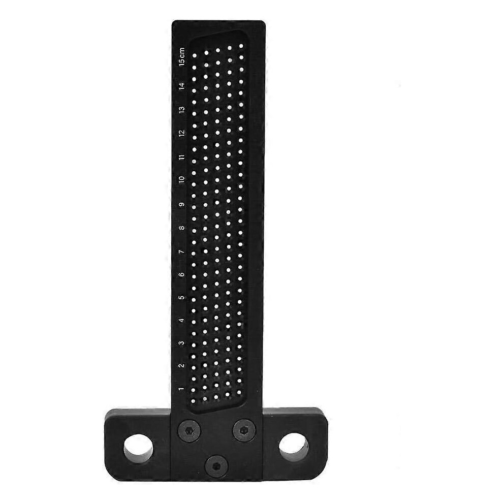 (As show, One size) T-Type Ruler Carpentry Ruler Aluminum Alloy Woodworking Measuring Tool Woodworking Marking Measuring T-Type Ruler Squares Hole Scribe Tool