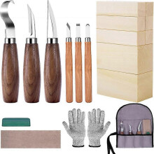 (As show, One size) Wood Chisels 18 Pieces Carving Tools, Improved Wood Chisels for Wood Carving, Carpenters, Carving Tools