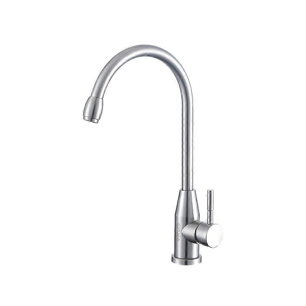 (As show, One size) Kitchen Sink Faucet, 360 Swivel Basin Faucet, High Spout Mixer Tap, Faucet for Bathroom or Small Kitchen, Chrome