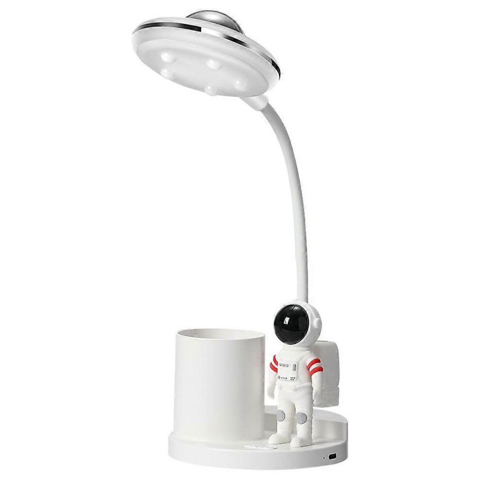 (As show, One size) Desk Lamp, Dimmable Cordless Table Lamp, Rechargeable Desk Lamp with Projection and Pen Holder, LED Reading Lamp for Children Girl