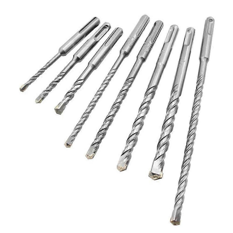(As show, One size) Concrete Drill Bits, 8PCS (5mm ~ 10mm) Tile Drill Bit, SDS-Plus Electric Impact Drill Bit, Cross Drill Bits, Brick, Stone, Natural-image-OPC-PHQ55C6-NEW