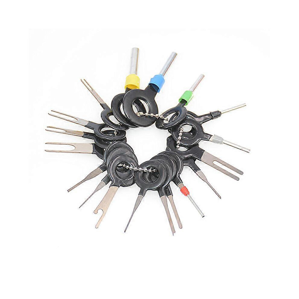 (As show, One size) 18 Pieces Car Unlocking Tool, Auto Terminals Removal Tool Set, Car Cable Connector Removal, Car Electrical Wiring Crimp Connector Pin Extractor Kit