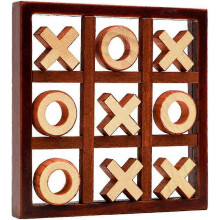 (As show, One size) Wooden Tic Tac Toe Game Travel Game Tic Bug Toe Board Game Educational Toy for Children of All Ages X and O Travel Game