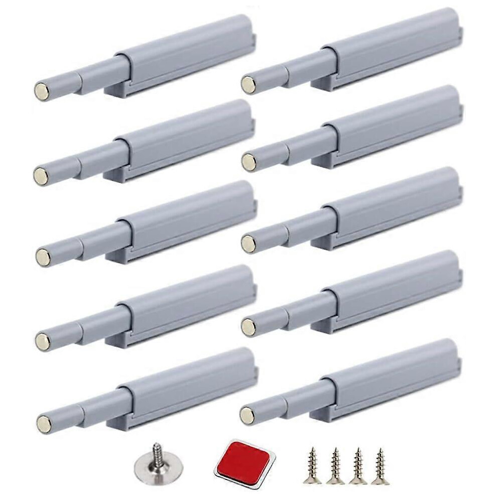 (As show, One size) (10 Pieces) Press to Open Magnetic Latches Push-Open Magnetic Latches Opens and Closes Door with a Simple Push