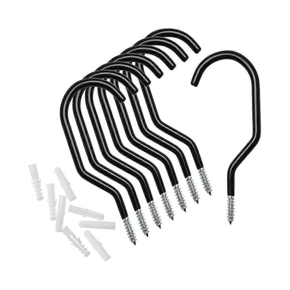 (As show, One size) 10pcs Bike Hook, Bike Rack Suitable for Multi-Purpose Use, Screw-On, for Shed, Garage, Garden, Plastic Coating for Wall/Ceiling Rack