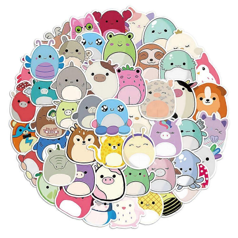 (As show, One size) Sticker 50pcs Kawaii Fun Animals Stickers, Cute Sticker for Adults Teens Kids, Waterproof Vinyl Sticker for Laptop Scrapbooking Sk