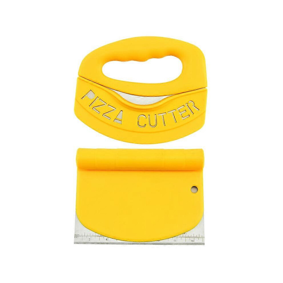 (As show, One size) Dough Scraper, Plastic Pastry Maker, Bread Dough Bowl Scraper, 6 Inch, Yellow
