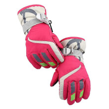 (As show, One size) (Pink)Winter Children's Gloves Girls Boys Waterproof Ski Snowboard Gloves for Children 4 to 7 Years