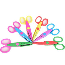 (As show, One size) 6pcs Child Safety Scissors, Preschool Training Scissors, Serrated Scissors, Zigzag Scissors