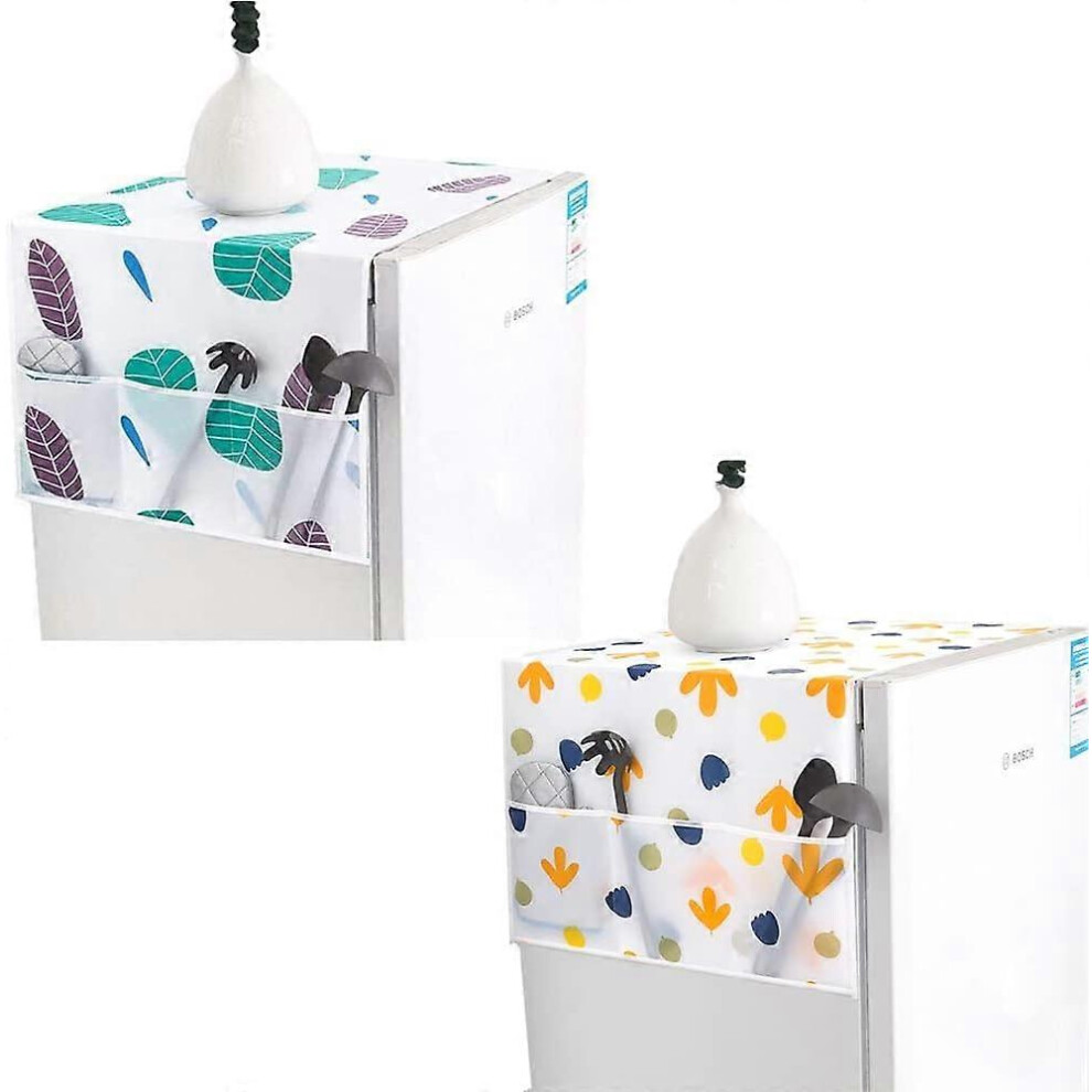 (As show, One size) 2 Pieces Anti-Dust Washing Machine, Protective Cover for Refrigerator, Multi-Purpose Dust Cover, Refrigerator and Washing Machine,