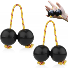 (Musta) 2 paria Aslatua Shakers, Kashaka Musical Percussion Instrument, African Asalato Shaker Rattle, Aslatuas Rhythmic Ball, Music Egg Sha