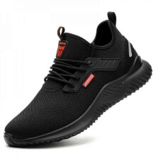 (46,Black)Work Safety Shoes Anti-Smashing Steel Toe Lightweight Sneakers Boots Men Women PED