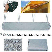 (5m) 7 Sizes Outdoor Patio Awning Waterproof Cover Telescopic Roller Shutter Waterproof Cover Dust Protection Cover RLL