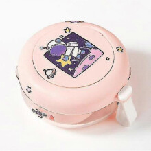 (Pink) Denture Case, Definitely No-leak Denture Bath Box, Denture Cup With Strainer & Magnetic Mirror&sticker LBK