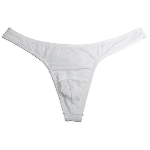 (L, Black White) Men's String Underwear 4 Pack SRU 2