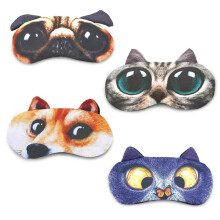 LINJOU Sleep Mask for KidsFunny Blindfolds Soft Cute Animal  4 Pack