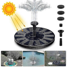 Solar Fountain,1.4w Solar Pond Pump with 4 Effects | Maximum 70cm Height Solar Water Pump | Solar Floating Fountain Pump LTV