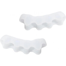 LINJOU 1 Pair Gel Toe Separators, Gel Toe Straightener Bunion Corrector, Toe Spacers (white)