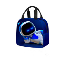 (09) 3D New Universe Robot Astro Bot Handbag Insulated Bag Cooler Bag Foil Large Capacity Lunch Bag