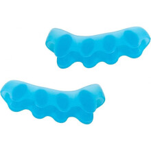 LINJOU 1 Pair Gel Toe Separators, Gel Toe Straightener Bunion Corrector, Toe Spacers (Blue)