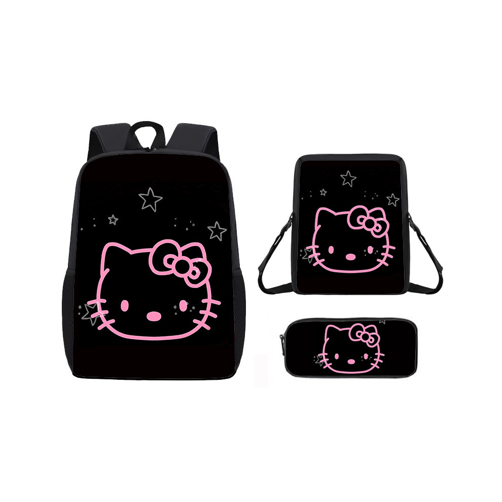 (21, Crossbody Bag) 3D Hello Kitty Cute Kitty Backpack for Elementary and Middle School Students Cartoon Unisex Backpack-image-OPC-PHQ5DZT-NEW