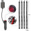 12V LED Car Interior Lights with 4pcs 48 RGB,  Waterproof Cigarette Lighter Lights 4