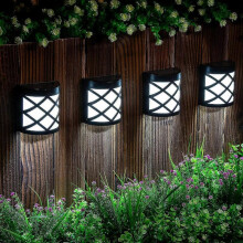 Solar Fence Lights,Wall Lights,Waterproof LED Solar Deck Lights,Decorative Outdoor,4pcs